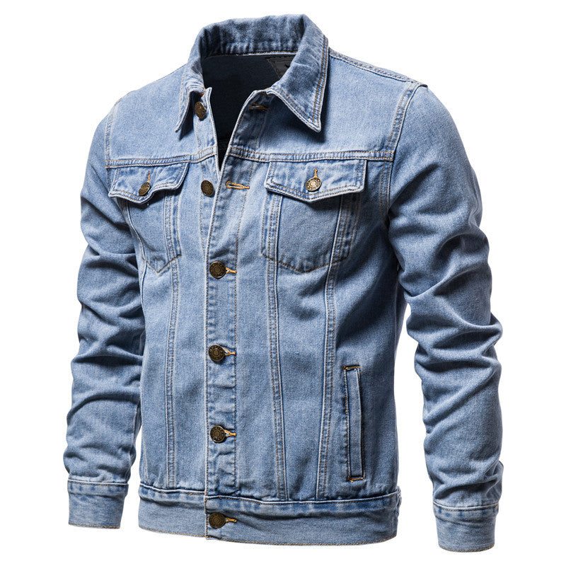 Herren Jeansjacke mit klassischen Details und robustem Design Echoarchiv