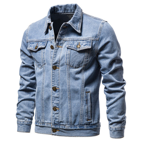 Herren Jeansjacke mit klassischen Details und robustem Design Echoarchiv