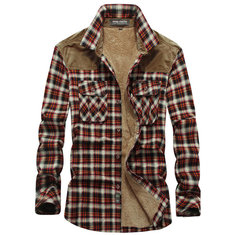 Herren Fleecegefütterte Hemdjacke Echo Archiv