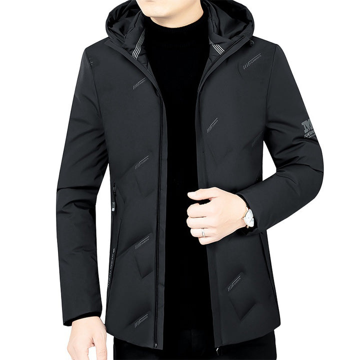 Herren Leichte gesteppte Kapuzenjacke mit schlanker Silhouette und verdecktem Reißverschluss – Taviero