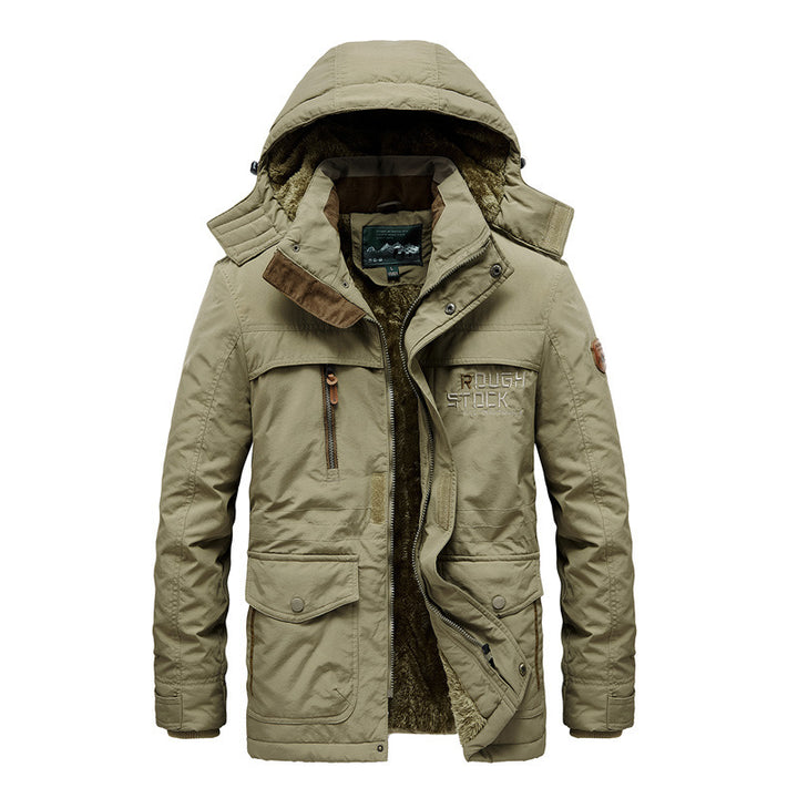 Herren Isolierter Fieldparka mit durchgehendem Kunstfellfutter, Kapuze und Multifunktions‑Taschen – Montevé