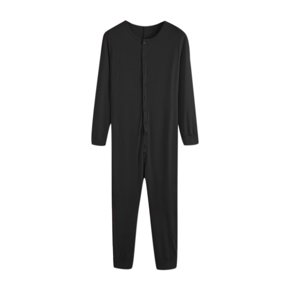 Unisex nan Einteiliger Langarm-Schlafanzug mit durchgehender Knopfleiste und elastischen Bündchen Echo Archiv