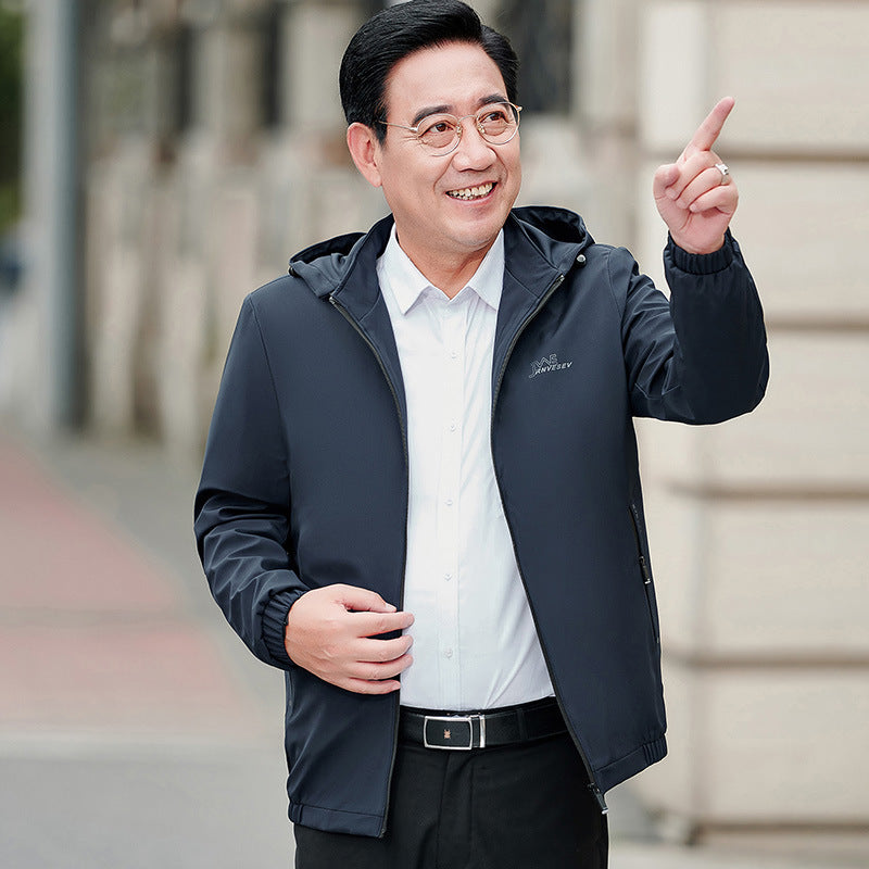 Herren atmungsaktive Outdoor-Jacke mit Kapuze und Taschen Echoarchiv