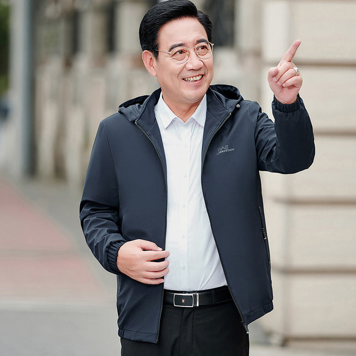 Herren atmungsaktive Outdoor-Jacke mit Kapuze und Taschen Echoarchiv