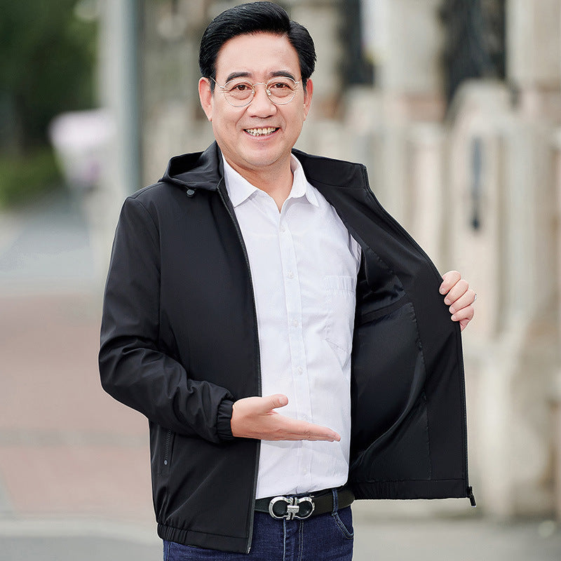Herren atmungsaktive Outdoor-Jacke mit Kapuze und Taschen Echoarchiv