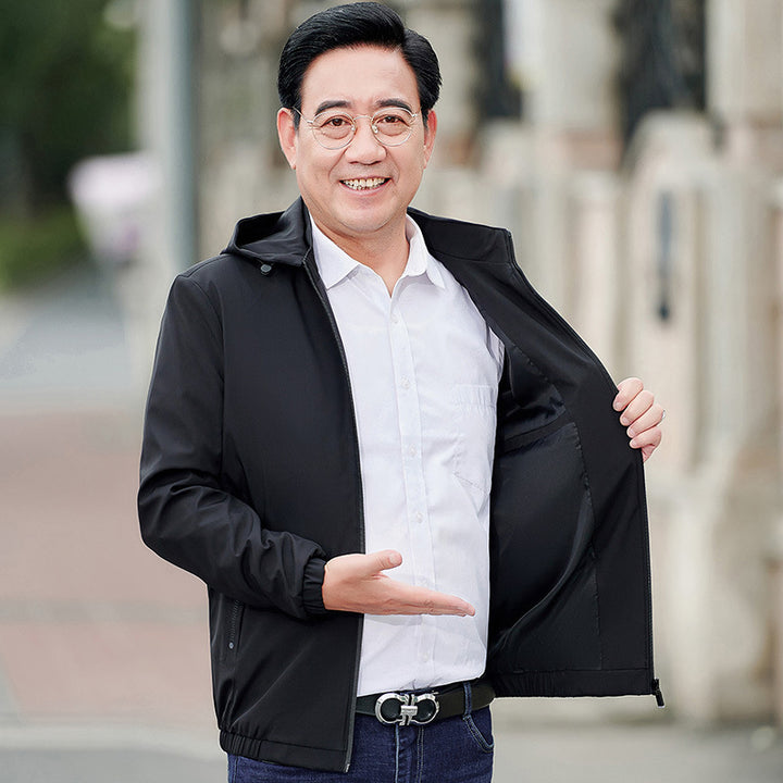 Herren atmungsaktive Outdoor-Jacke mit Kapuze und Taschen Echoarchiv