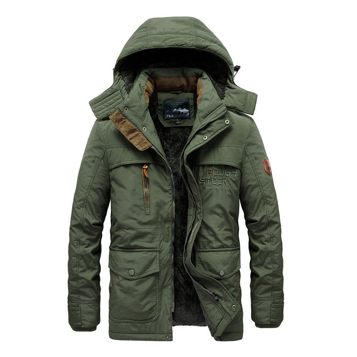 Herren Isolierter Fieldparka mit durchgehendem Kunstfellfutter, Kapuze und Multifunktions‑Taschen – Montevé
