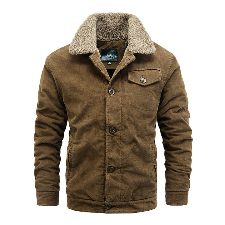 Herren Lässige Steppjacke mit Kunstfellkragen Echo Archiv