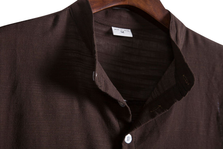 Herren Kurzarmhemd mit Henley-Ausschnitt und lässigem Design Echoarchiv
