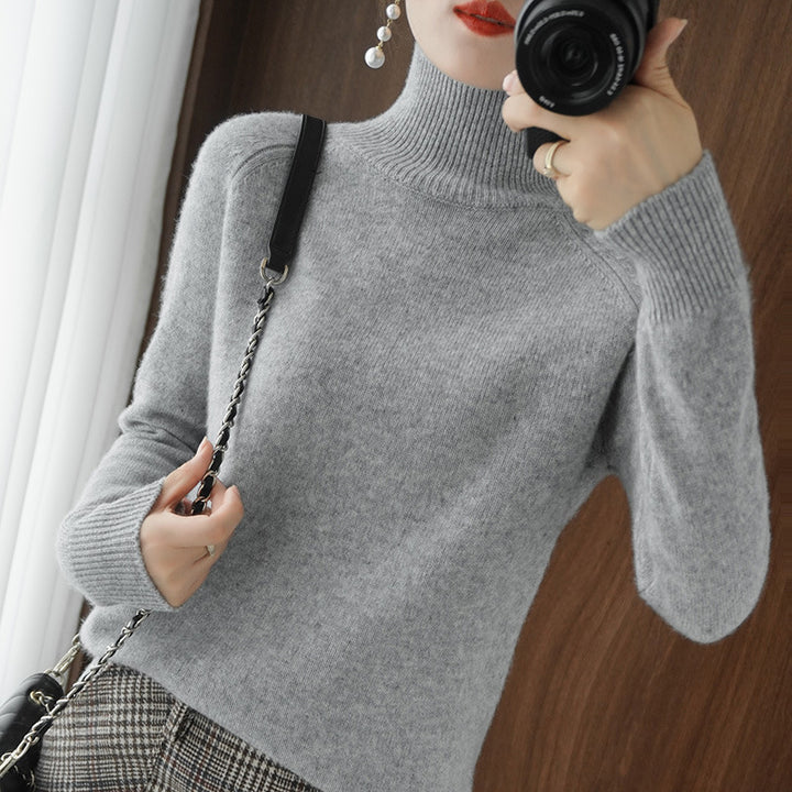 Damen Rollkragenpullover aus Kaschmir-Mix mit feiner Rippstruktur und überschnittener Schulter Echoarchiv