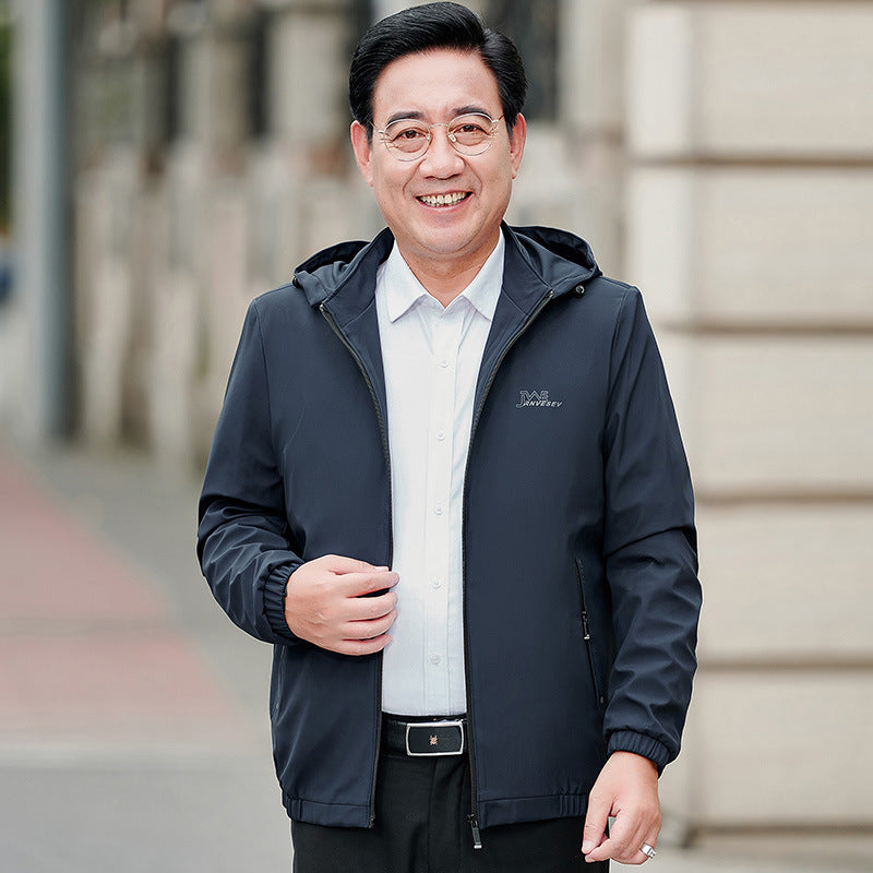 Herren atmungsaktive Outdoor-Jacke mit Kapuze und Taschen Echoarchiv