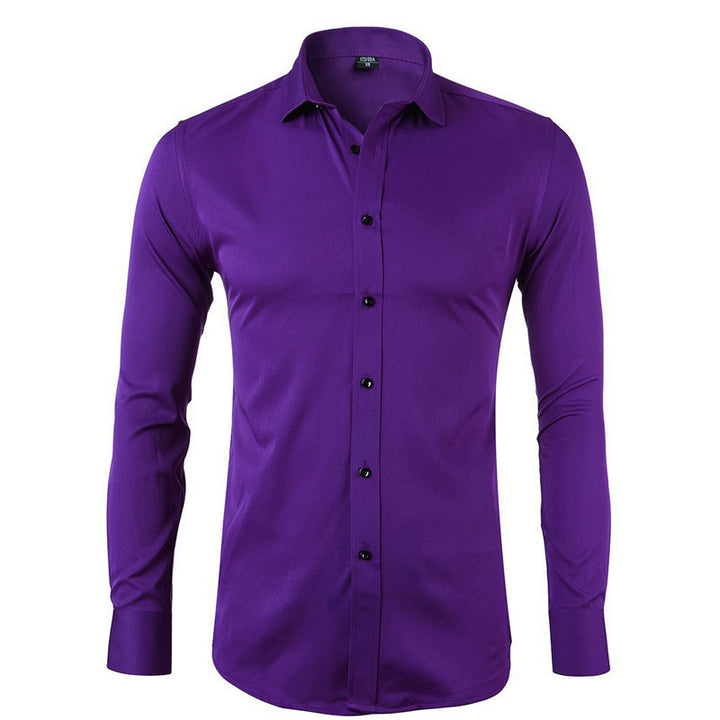 Herren Elegantes Langarmhemd aus atmungsaktivem Stretchmaterial Echoarchiv