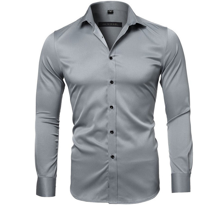 Herren Elegantes Langarmhemd aus atmungsaktivem Stretchmaterial Echoarchiv