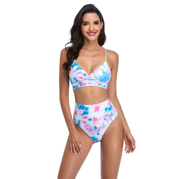 Damen Bikini-Set mit hohem Bund und modischem Wickeldesign Echo Archiv
