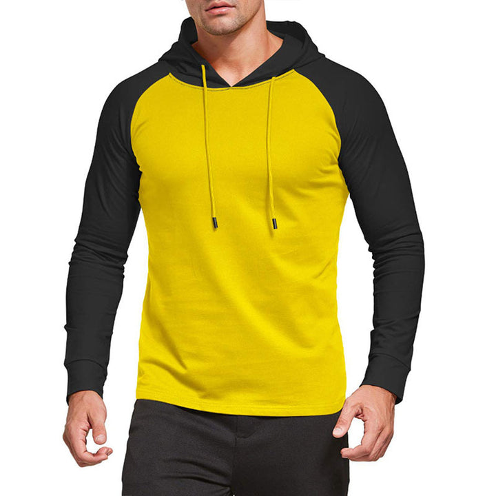 Herren Sportlicher Kapuzenpullover mit kontrastierenden Ärmeln Echoarchiv