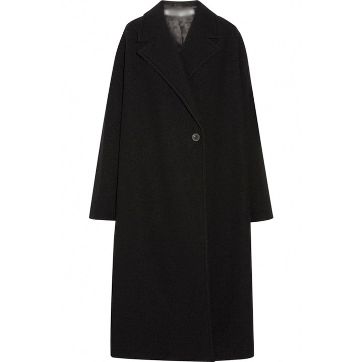Damen Oversized Einreihiger Wollmix-Longcoat mit fallender Silhouette Echoarchiv
