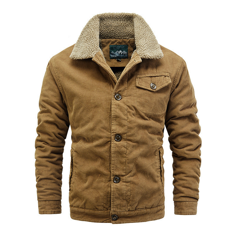 Herren Lässige Steppjacke mit Kunstfellkragen Echo Archiv