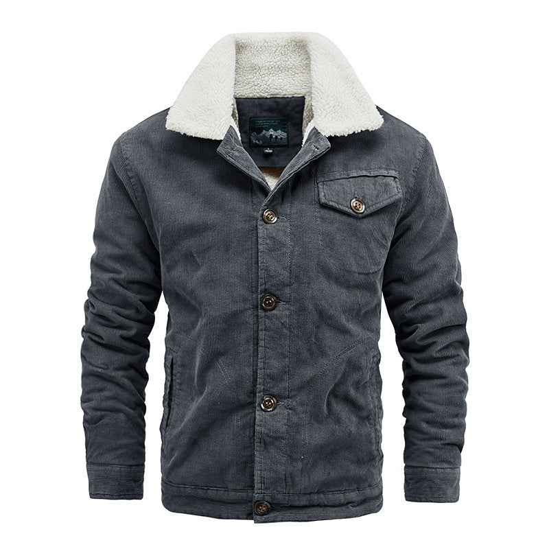 Herren Lässige Steppjacke mit Kunstfellkragen Echo Archiv