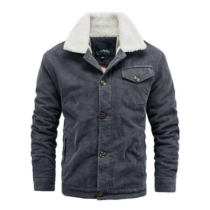Herren Lässige Steppjacke mit Kunstfellkragen Echo Archiv