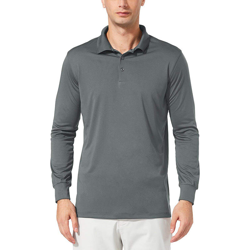 Herren Langarm Poloshirt mit atmungsaktiven Eigenschaften und klassischem Kragen Echoarchiv