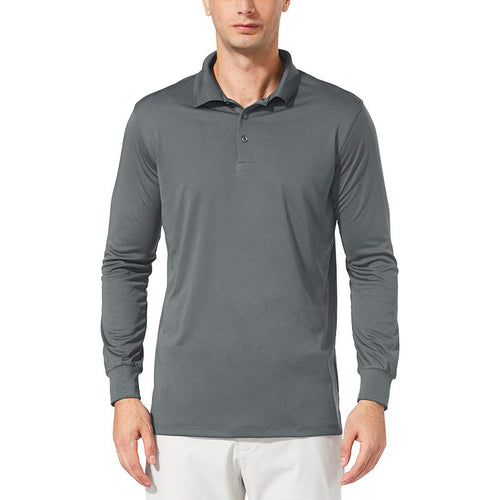 Herren Poloshirt mit langem Arm aus funktionalem Material Echoarchiv