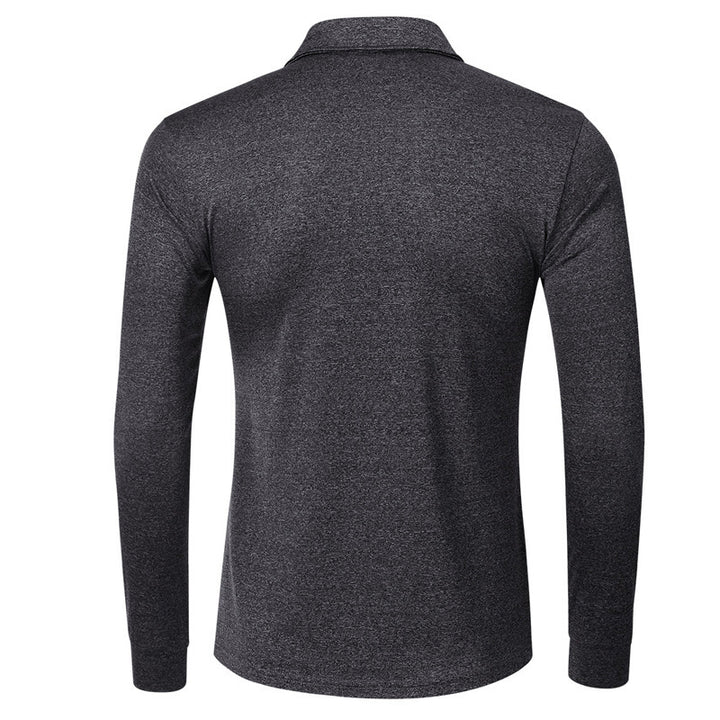 Herren Langarm Poloshirt mit strukturiertem Gewebe und sportlichem Kragen Echoarchiv
