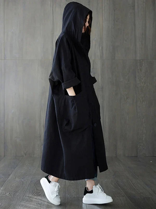 Echoarchiv | Langer Wasserdichter Trenchcoat Mantel