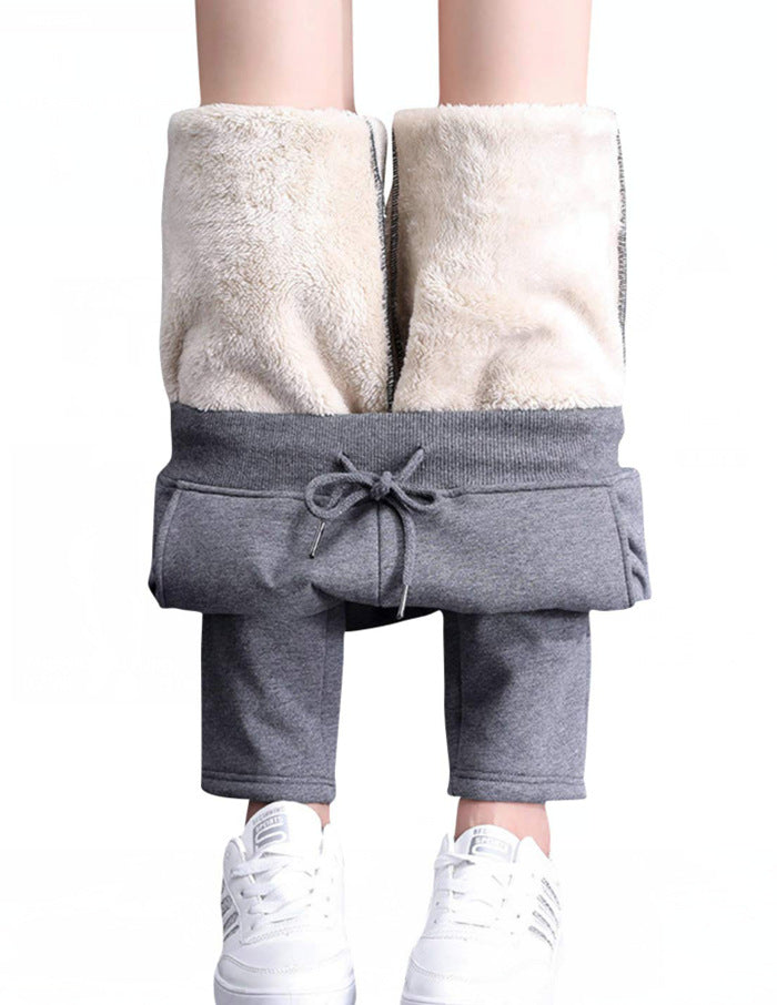 Damen nan gefütterte Thermo-Jogginghose mit Teddyfutter, elastischem Bund und Kordelzug Echo Archiv