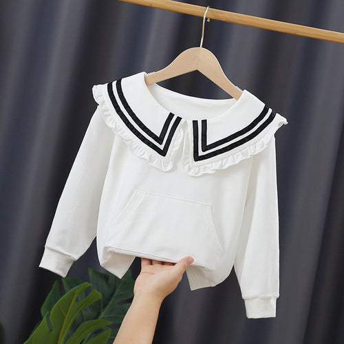 Mädchen Kapuzenpullover mit maritimem Kragen Echo Archiv