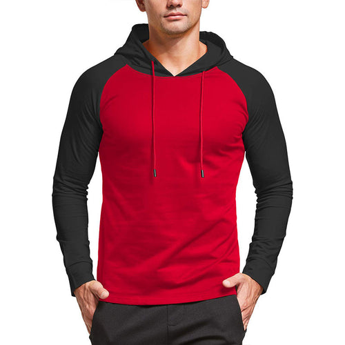 Herren Hoodie mit kontrastierenden Ärmeln und lässigem Schnitt Echoarchiv