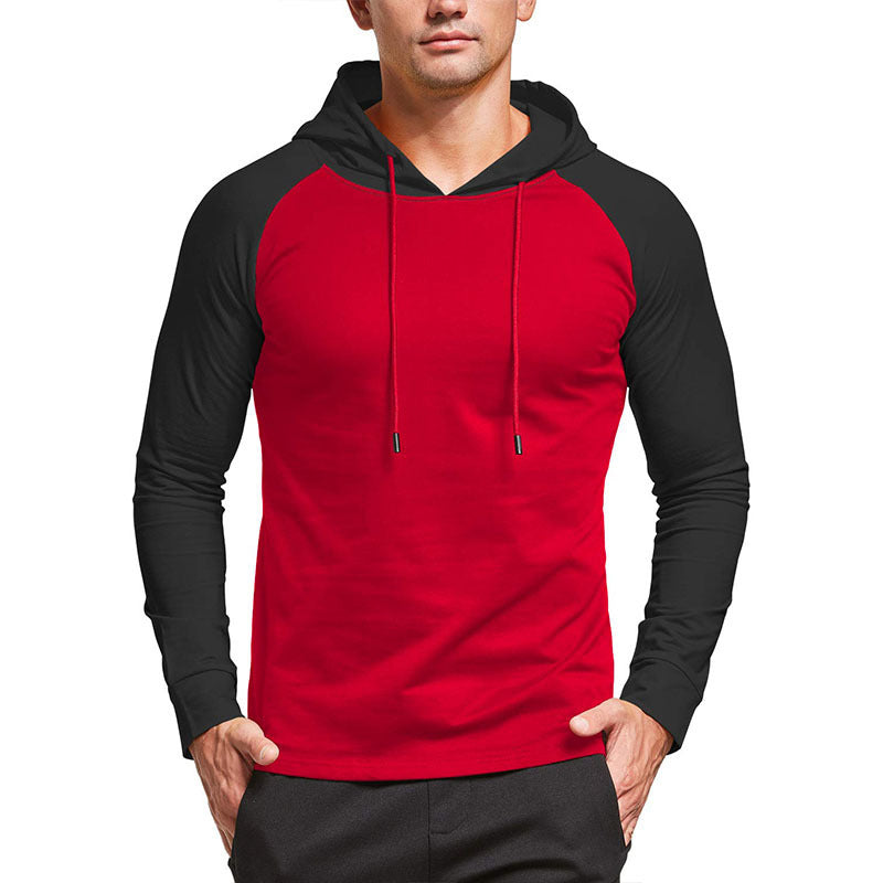 Herren Sportlicher Kapuzenpullover mit kontrastierenden Ärmeln Echoarchiv