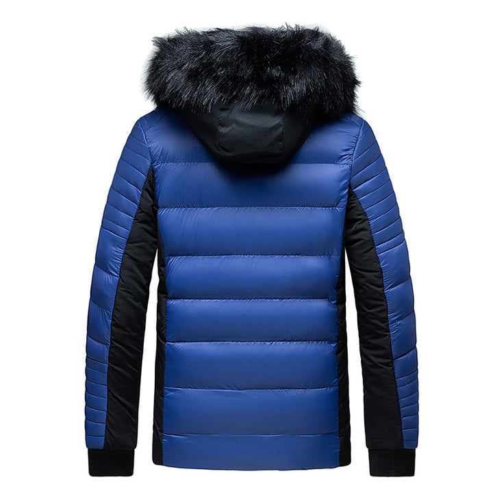 Herren Steppjacke mit Kapuze und Kunstfellbesatz, wind- und wasserabweisend Echoarchiv