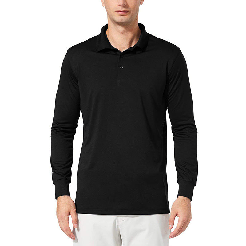 Herren Poloshirt mit langem Arm aus funktionalem Material Echoarchiv