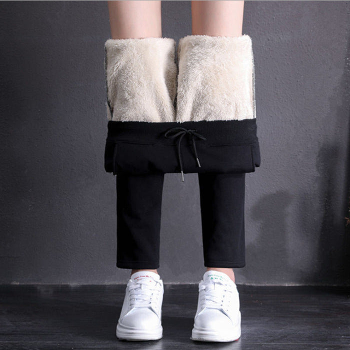 Damen nan gefütterte Thermo-Jogginghose mit Teddyfutter, elastischem Bund und Kordelzug Echo Archiv