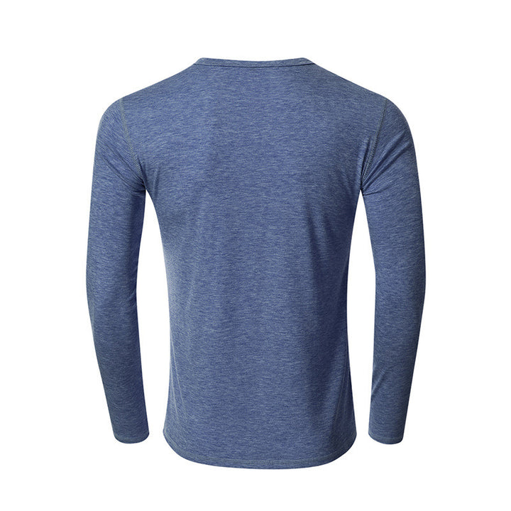 Herren Langarm-Henley-Shirt mit edler Knopfleiste und angenehmem Baumwollmix Echoarchiv