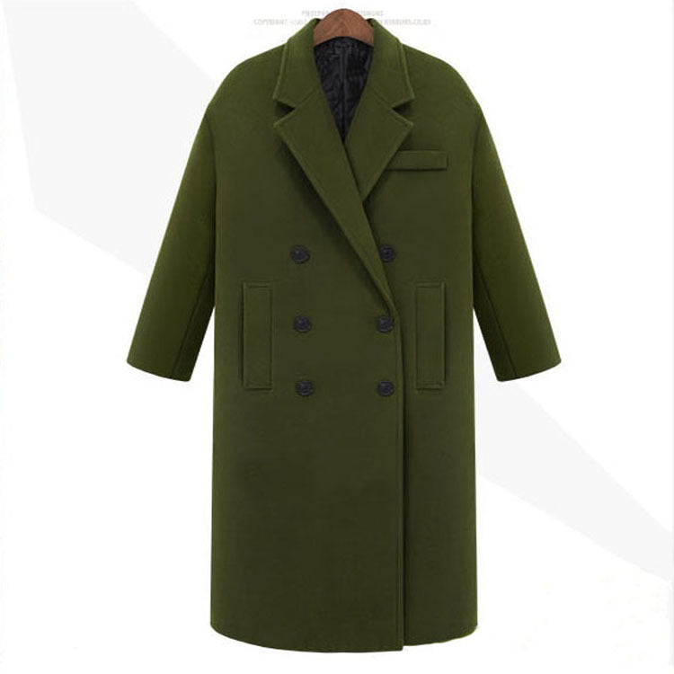 Herren Longcoat im minimalistischen Doppelreiher aus Wollmix mit kastiger Oversize-Silhouette Echoarchiv