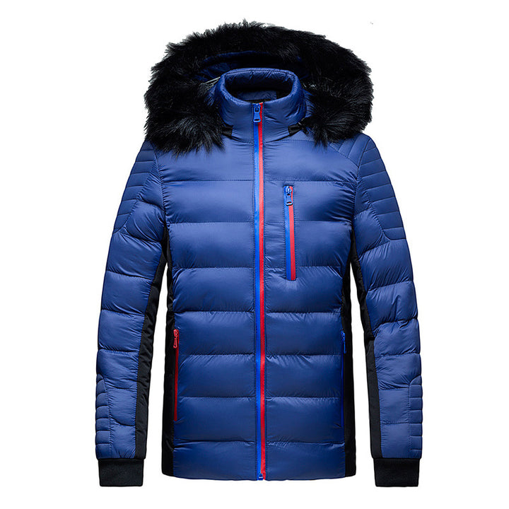 Herren Steppjacke mit Kapuze und Kunstfellbesatz, wind- und wasserabweisend Echoarchiv