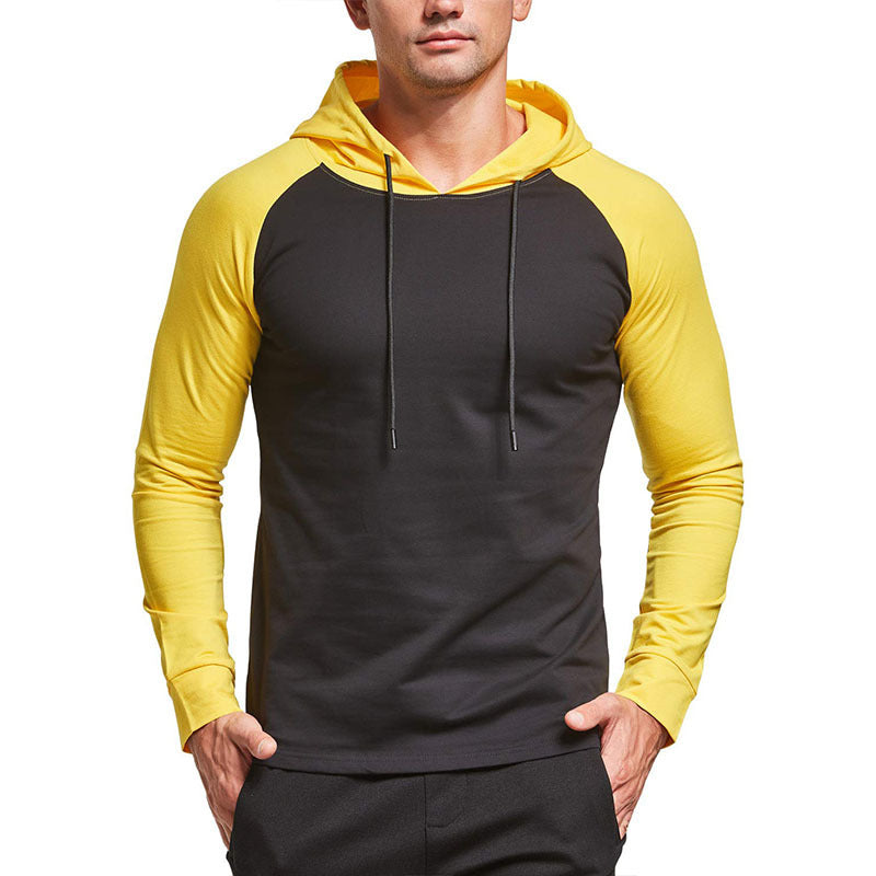 Herren Hoodie mit kontrastierenden Ärmeln und lässigem Schnitt Echoarchiv