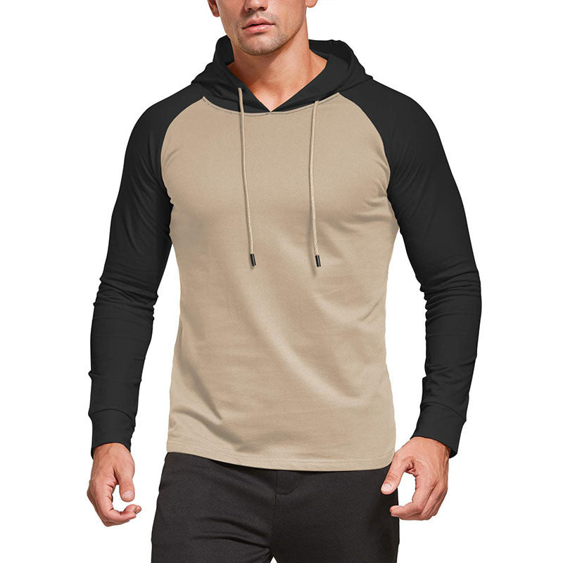 Herren Hoodie mit kontrastierenden Ärmeln und lässigem Schnitt Echoarchiv