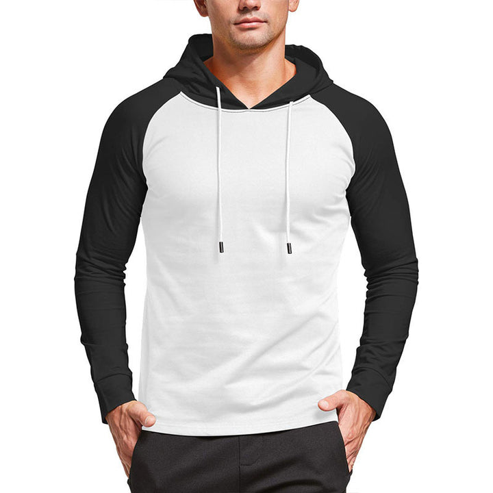 Herren Hoodie mit kontrastierenden Ärmeln und lässigem Schnitt Echoarchiv