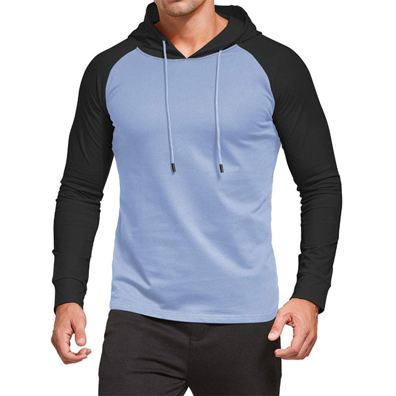 Herren Sportlicher Kapuzenpullover mit kontrastierenden Ärmeln Echoarchiv