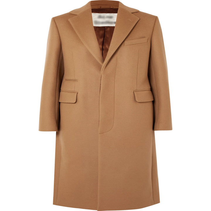 Damen Einreihiger Wollmix-Longcoat mit klarem Tailoring und Pattentaschen Echoarchiv