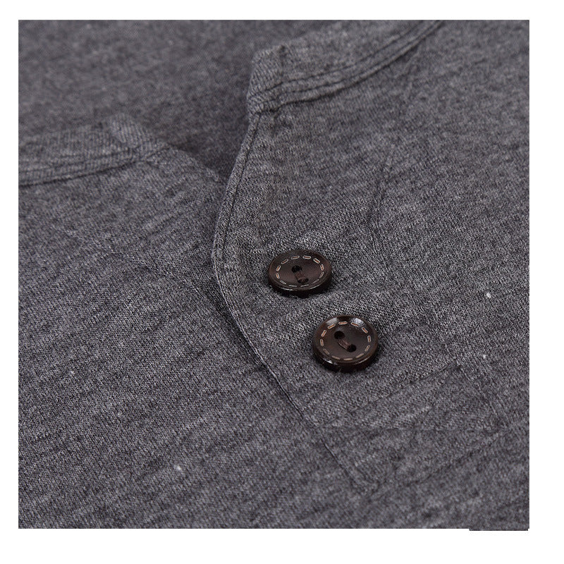 Herren Kurzarm-Henley-Shirt mit Knopfdetail und figurschmeichelndem Schnitt Echoarchiv