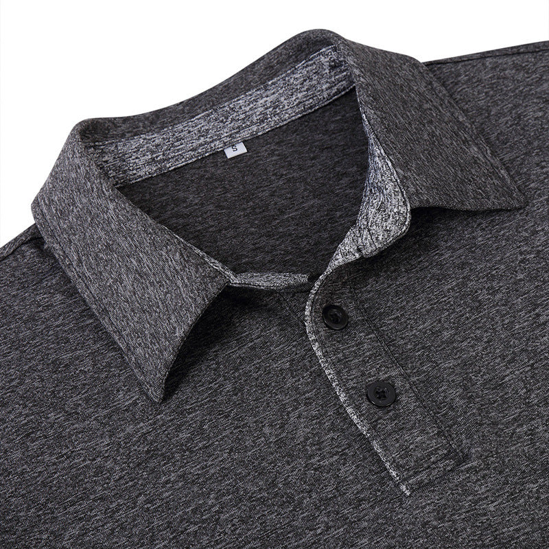Herren Langarm Poloshirt mit strukturiertem Gewebe und sportlichem Kragen Echoarchiv