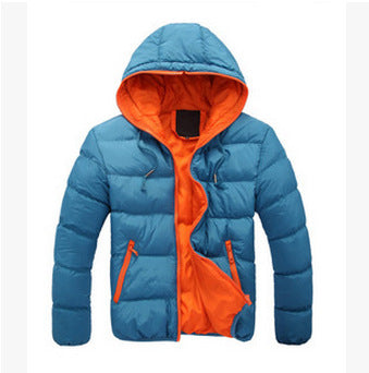 Herren Leichte gefütterte Steppjacke mit Kapuze und seitlichen Reißverschlusstaschen Echoarchiv