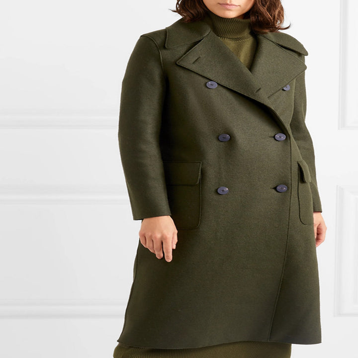 Damen Midilanges Rollkragen‑Strickkleid mit Seitenschlitz und relaxed Fit Echoarchiv