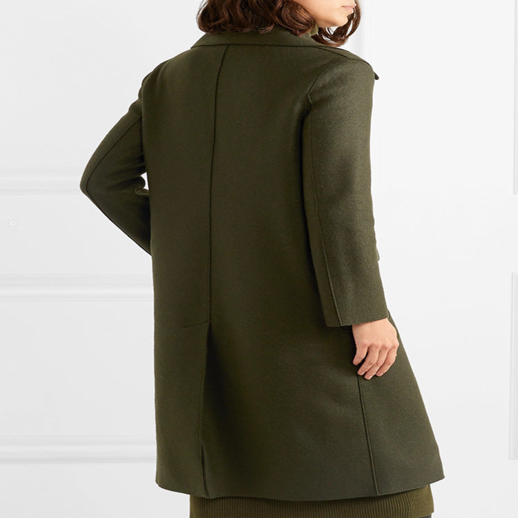 Damen Midilanges Rollkragen‑Strickkleid mit Seitenschlitz und relaxed Fit Echoarchiv