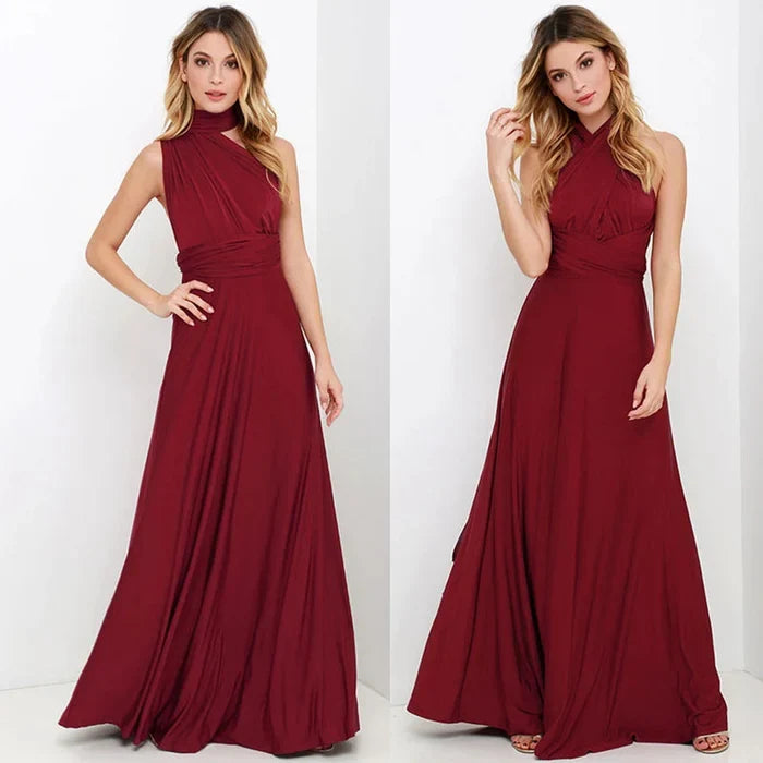 elastisches Wickelkleid mit Trägern – Élara