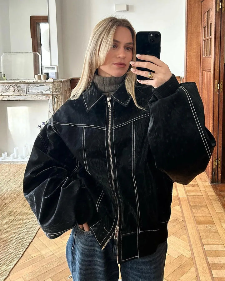 Echoarchiv | Oversized Bomberjacke Stilvoll und Wärmeresistent Perfekt für Herbst und Winter