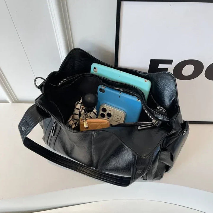 Stilvolle Lederhandtasche Mit Reißverschluss – Avelisse